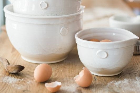 White Handthrown Mixing Bowl