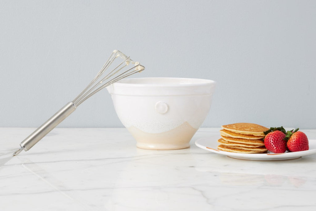 White Handthrown Mixing Bowl