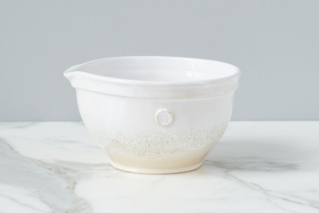 White Handthrown Mixing Bowl