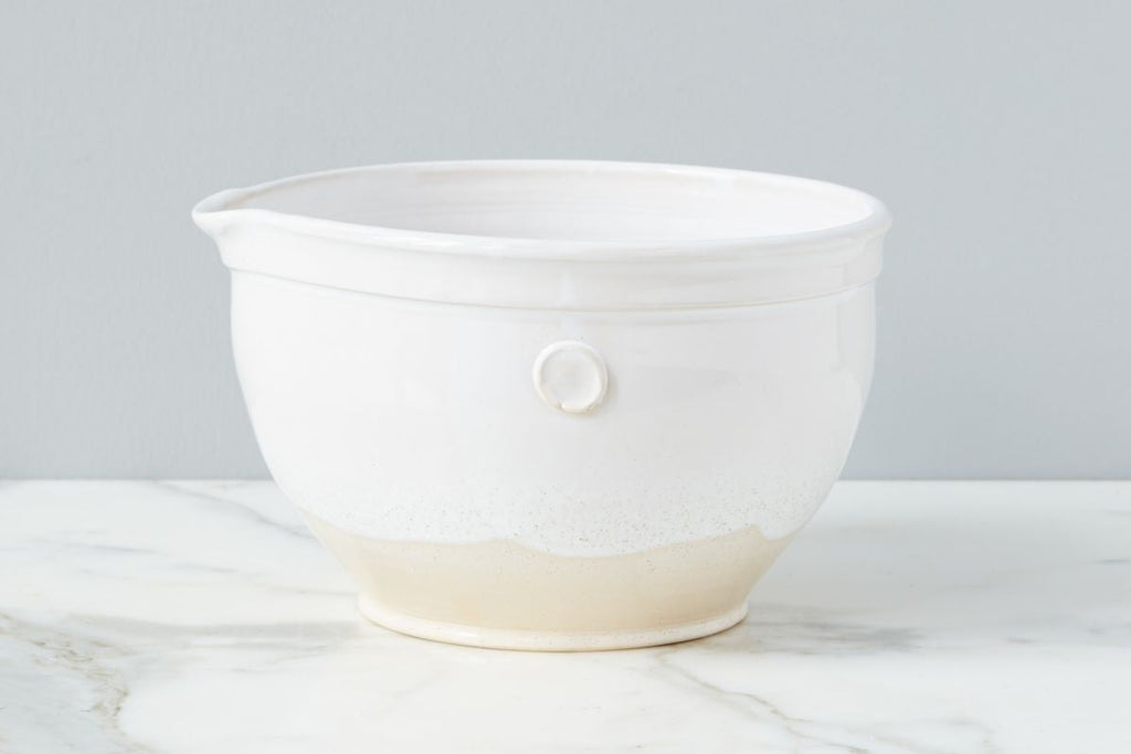 White Handthrown Mixing Bowl