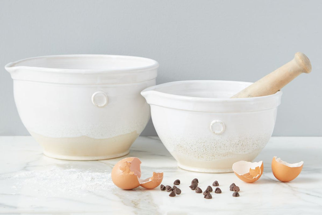 White Handthrown Mixing Bowl