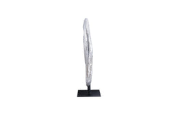 Cast Triple Weld Sculpture, Silver Leaf