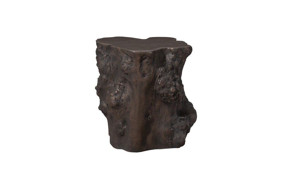 Log Side Table, Bronze