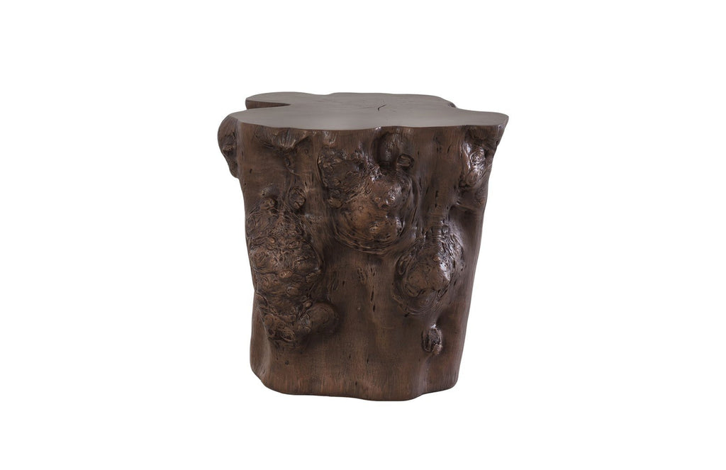 Log Side Table, Bronze