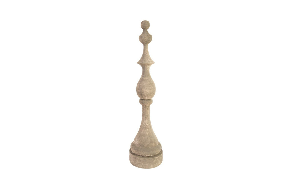 Check Mate Sculpture Gray Finish , Stone