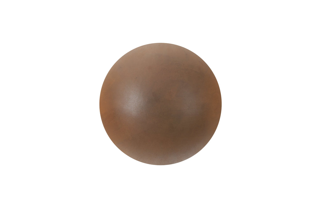 Ball on the Wall, Small, Resin, Rust Finish