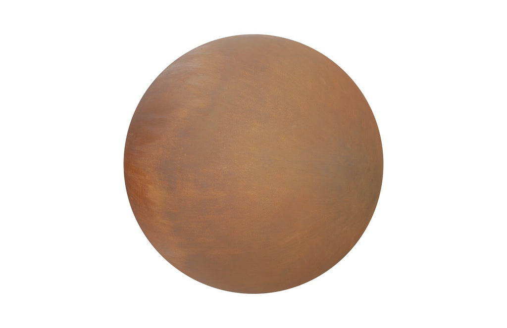 Ball on the Wall, Large, Resin, Rust Finish