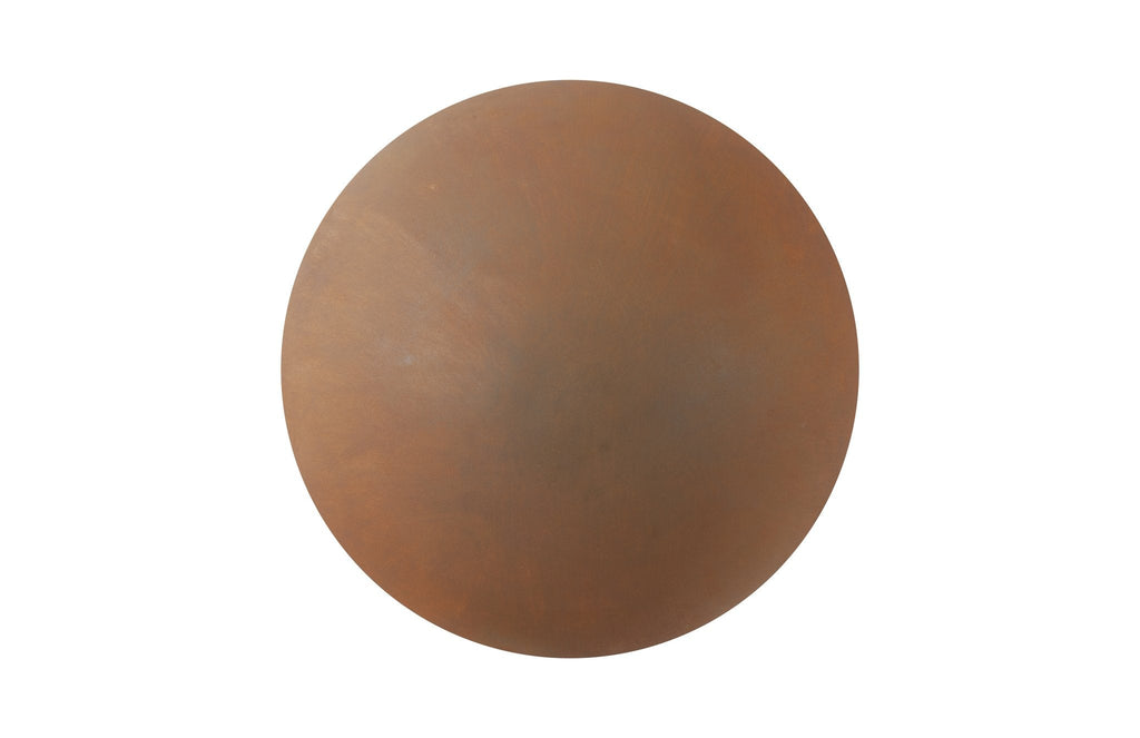 Ball on the Wall, Large, Resin, Rust Finish