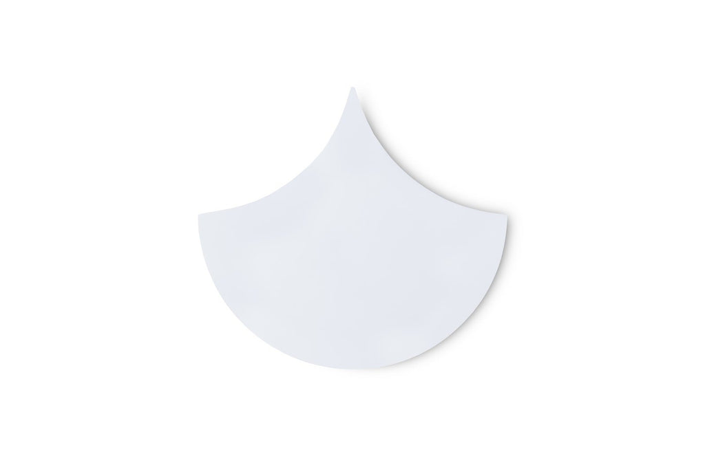 Scales Wall Tiles, Glossy White, Set of 3