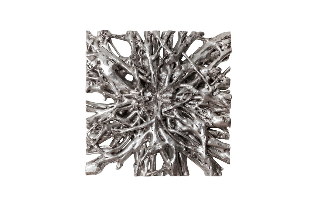 Square Root Wall Art, Silver Leaf, LG