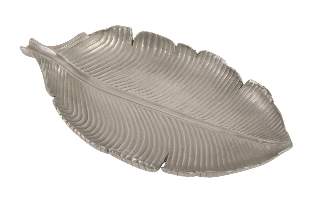 Banana Leaf Bowl, Polished Aluminum, SM