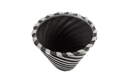 Turbo Planter, Aluminum and Black, 16x16x12"