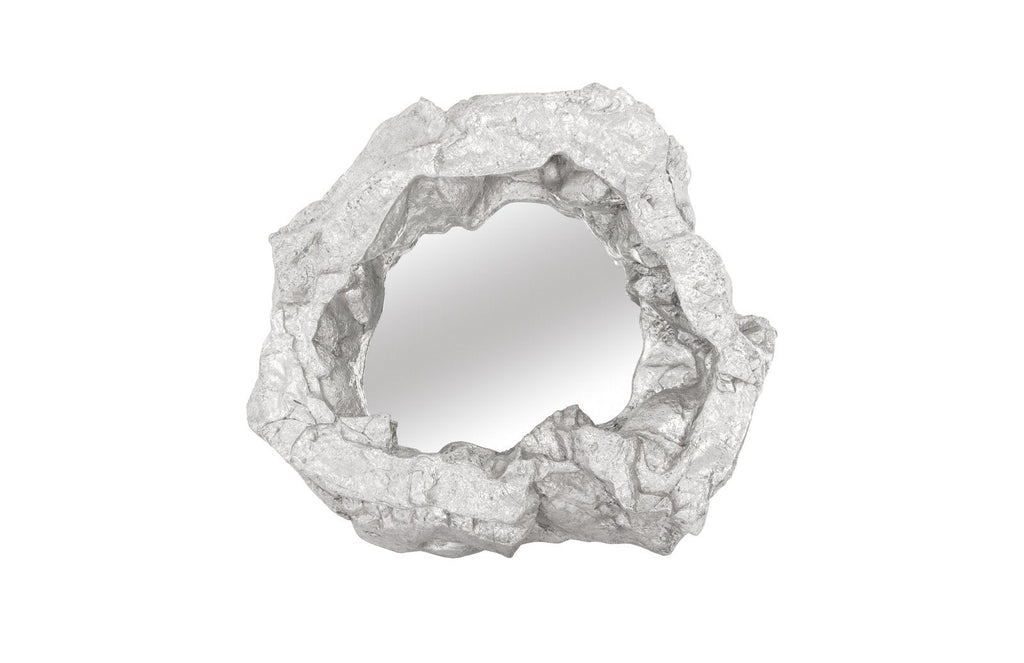 Rock Pond Mirror, Silver Leaf, 42x8x38"
