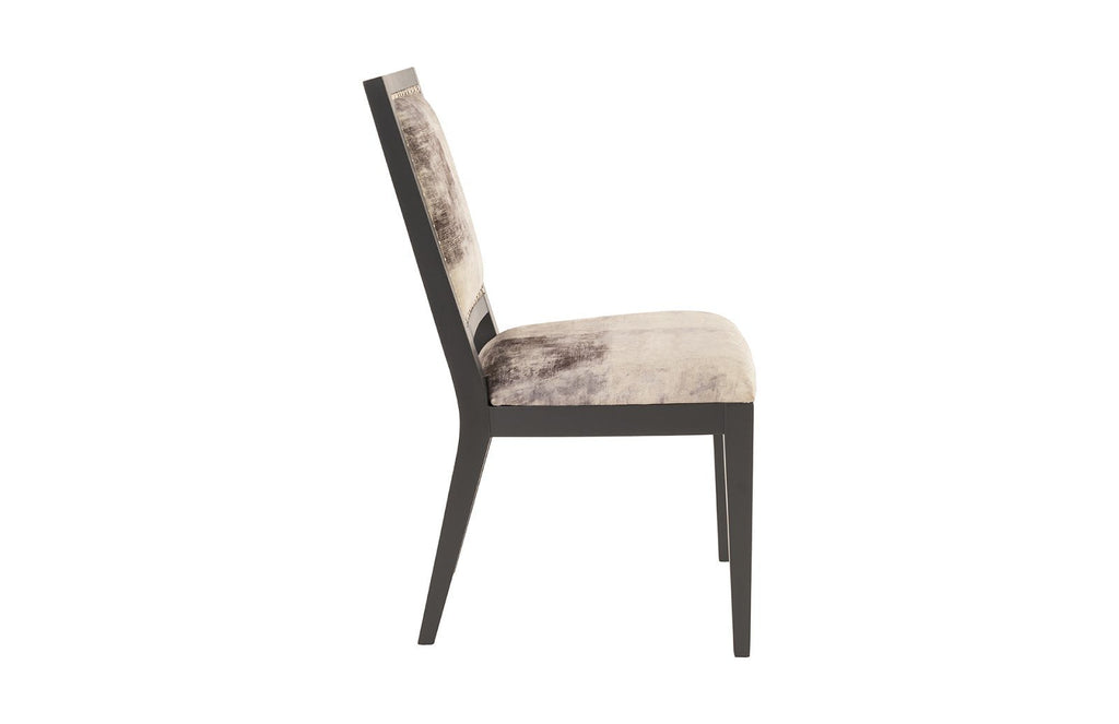 Mesmerize Dining Chair, Mist Gray, Gray Wooden Legs