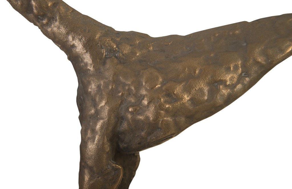 Greyhound on Black Metal Base, Resin, Bronze Finish