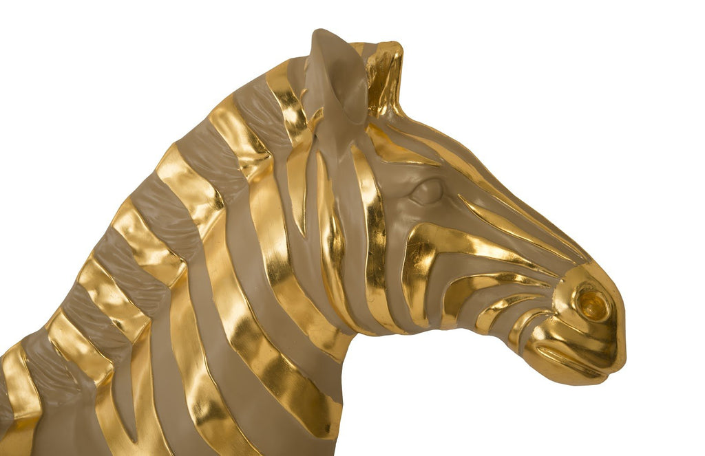 Zebra Illuminated Wall Art, LED, Gold, Right Facing