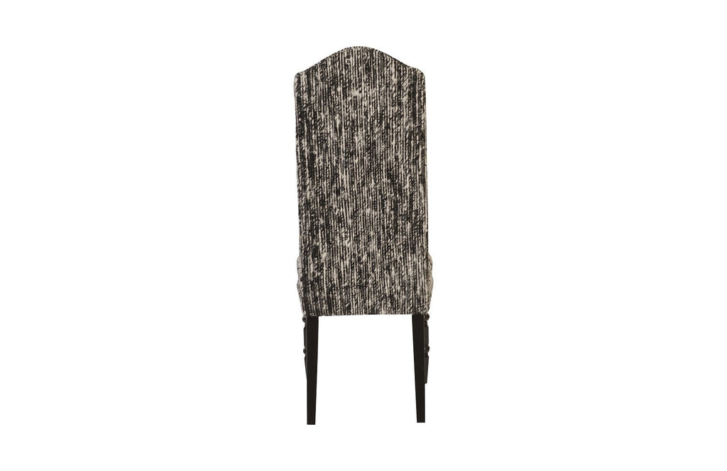 Manhattan Dining Chair, Eco Viscose Black, Black Wooden Legs