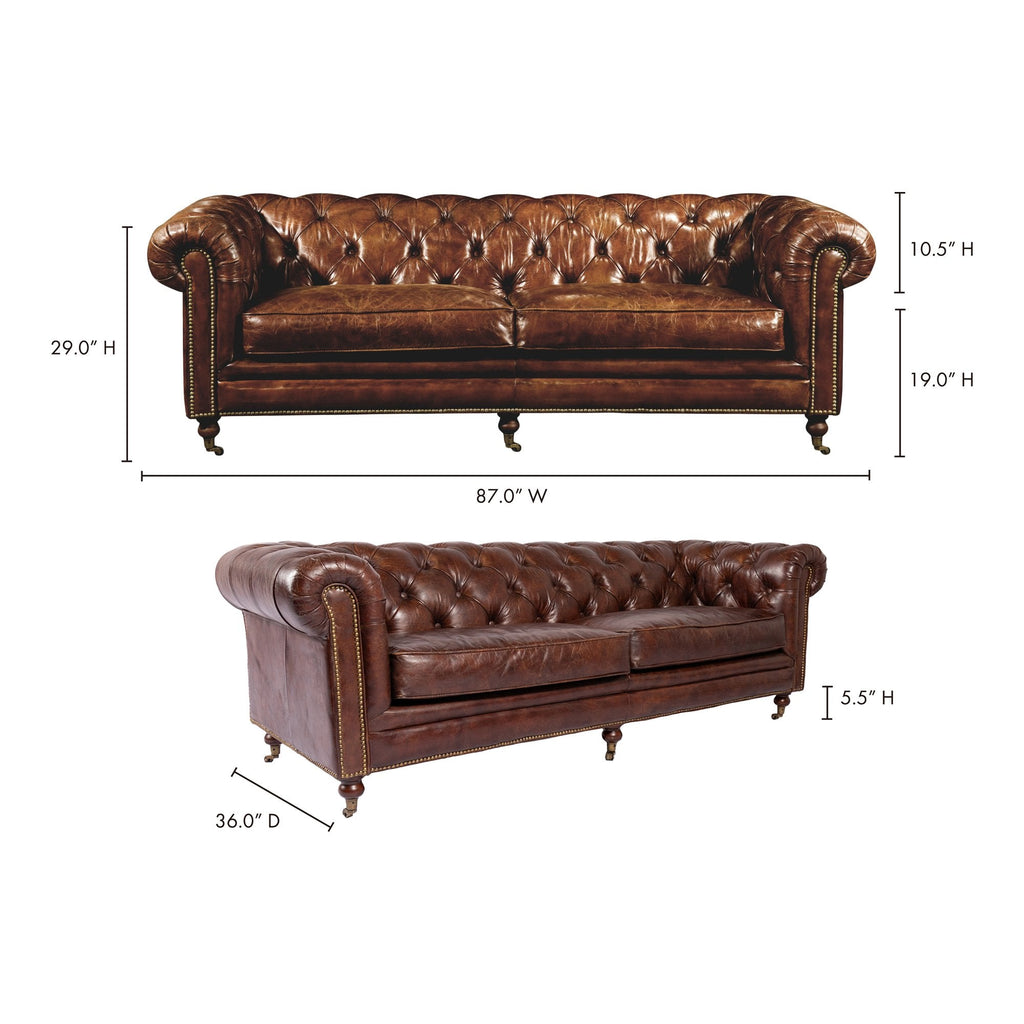 Birmingham Sofa, Brown