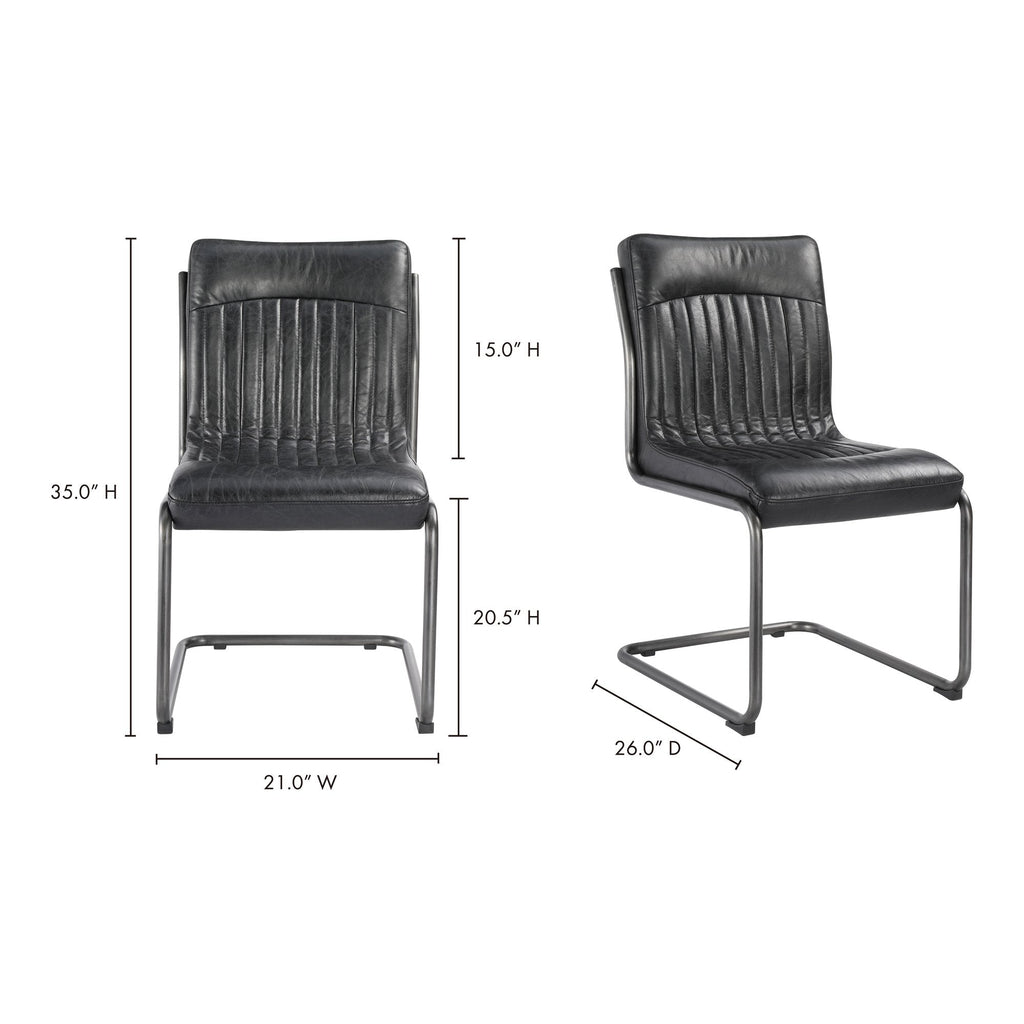 Ansel Dining Chair, Black, Set of 2