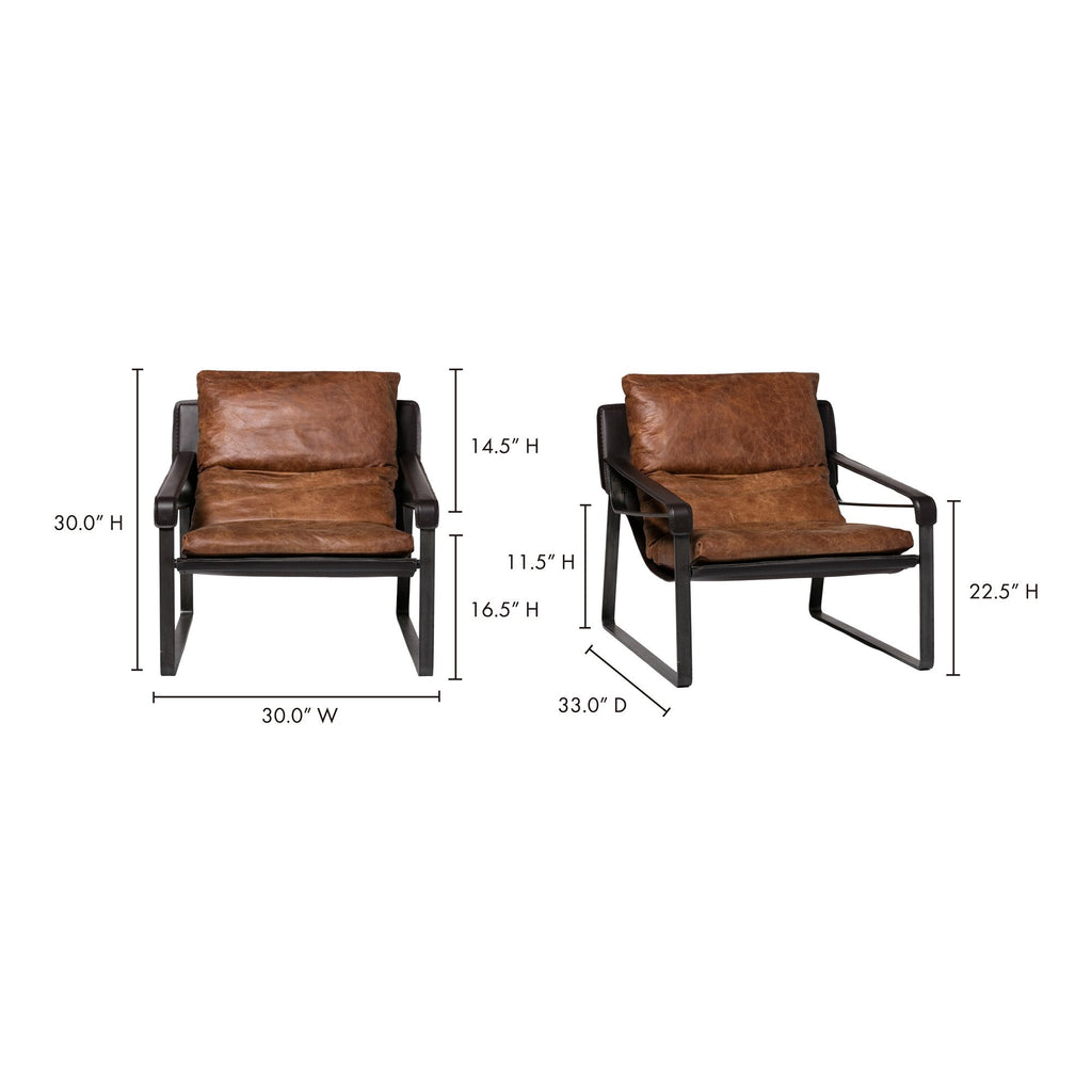 Connor Club Chair, Brown