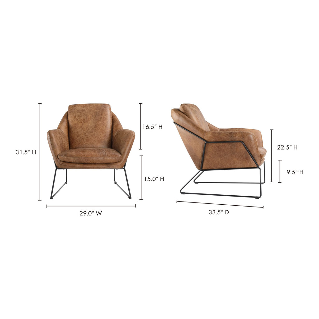 Greer Club Chair, Brown