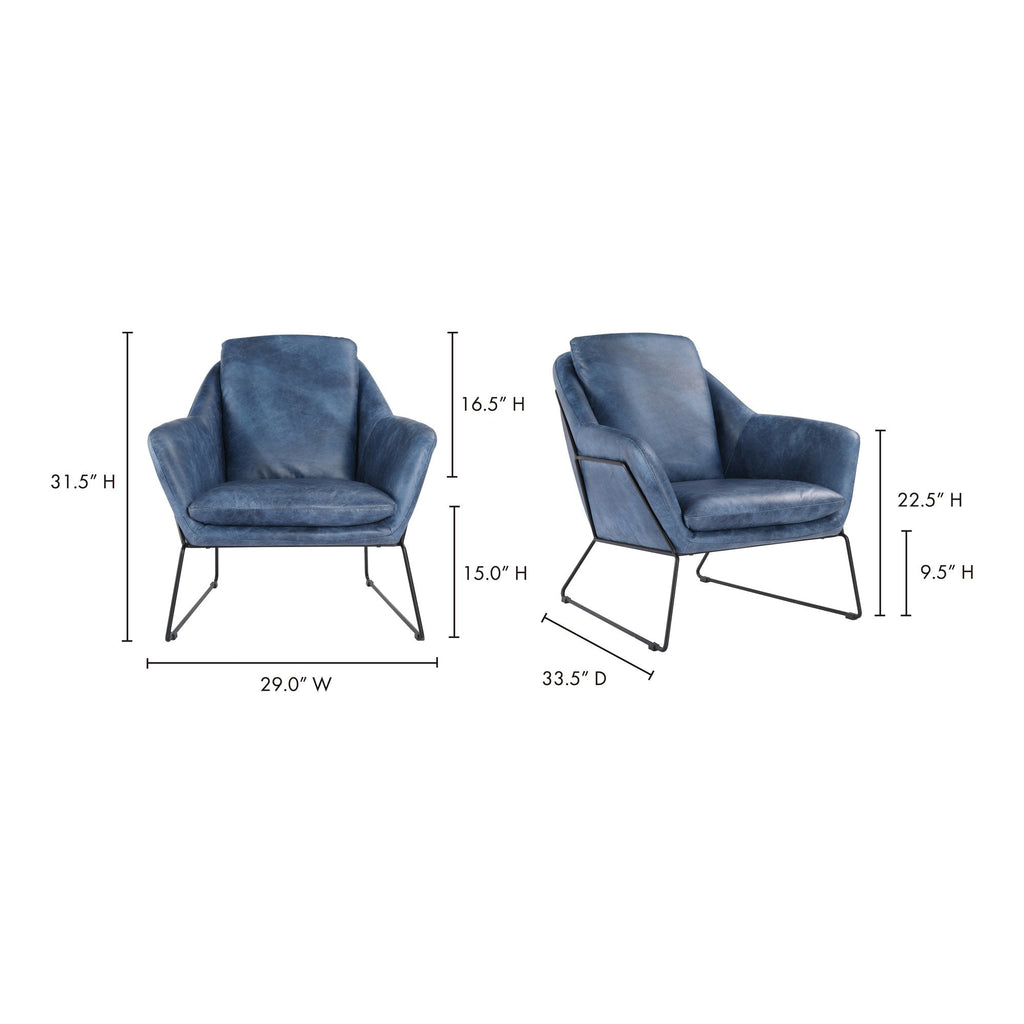 Greer Club Chair, Blue