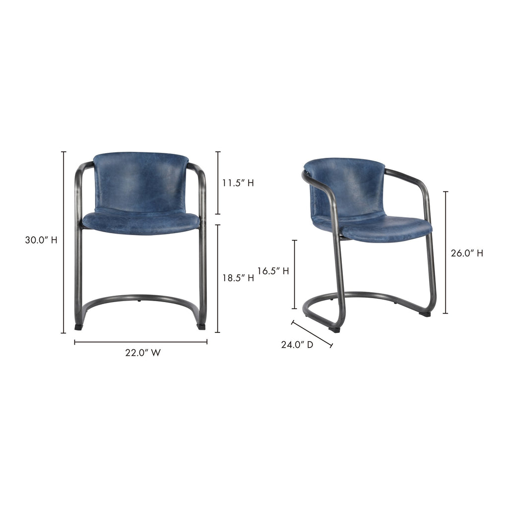 Freeman Dining Chair, Blue, Set of 2