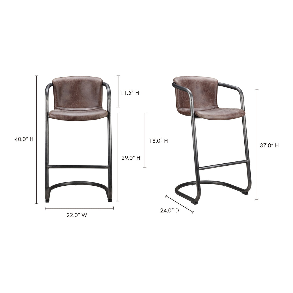 Freeman Barstool, Brown, Set of 2