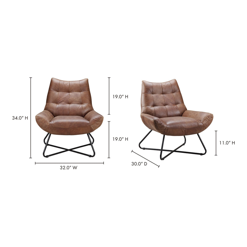 Graduate Lounge Chair, Brown