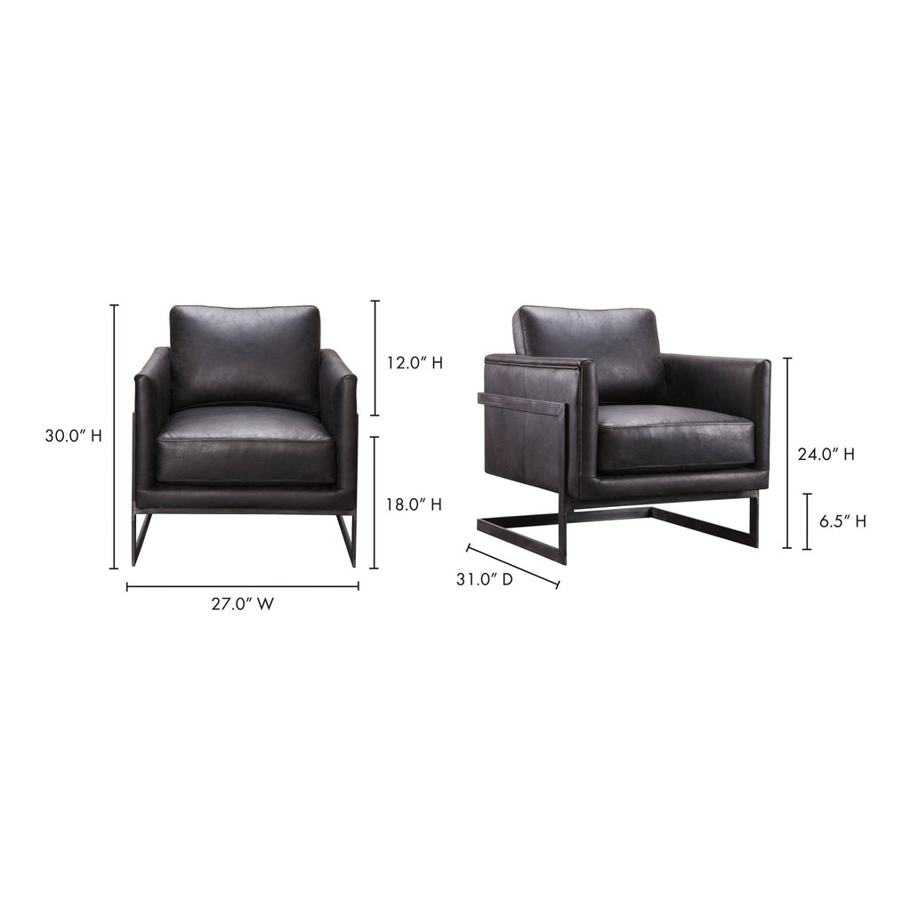 Luxley Club Chair, Black