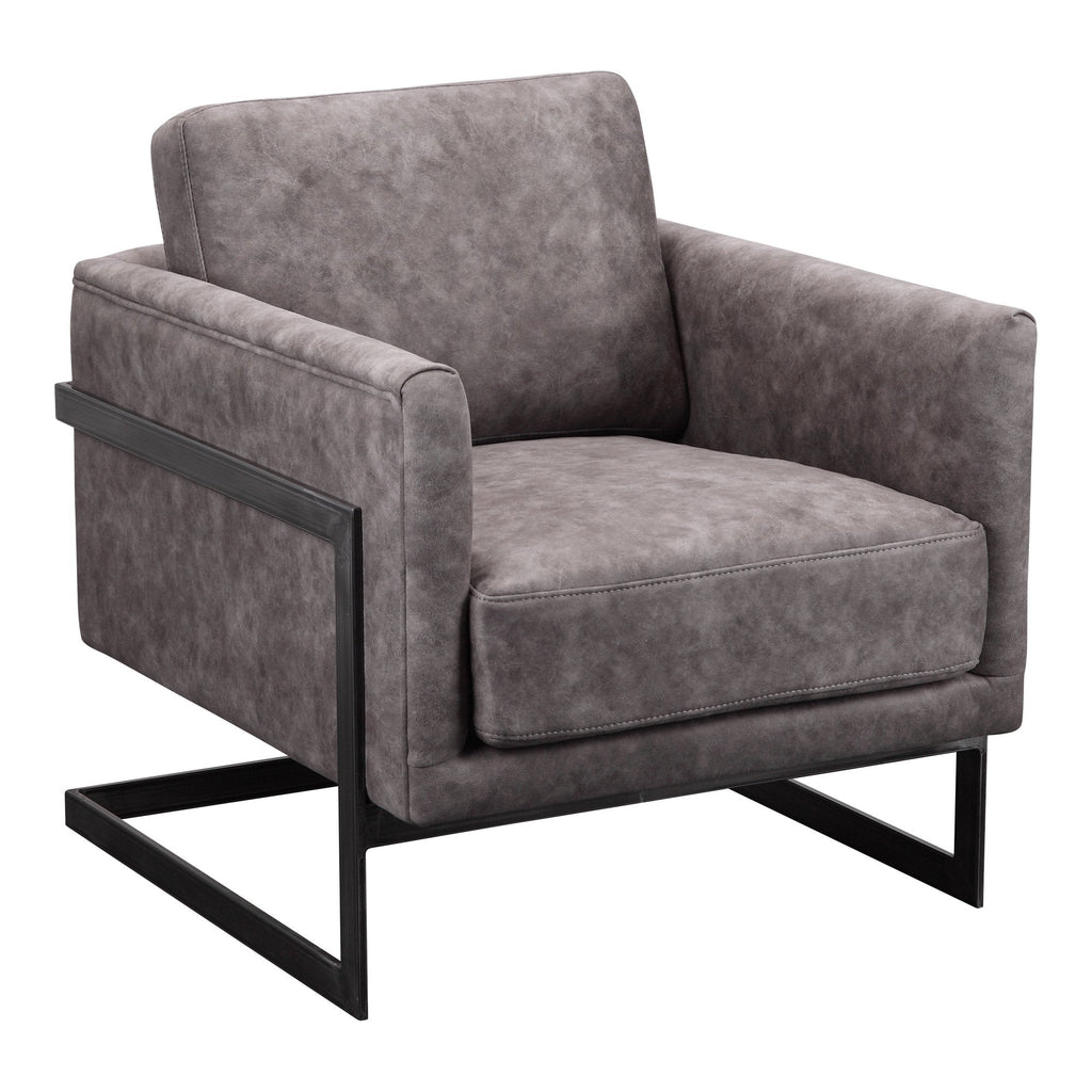 Luxley Club Chair, Grey Velvet