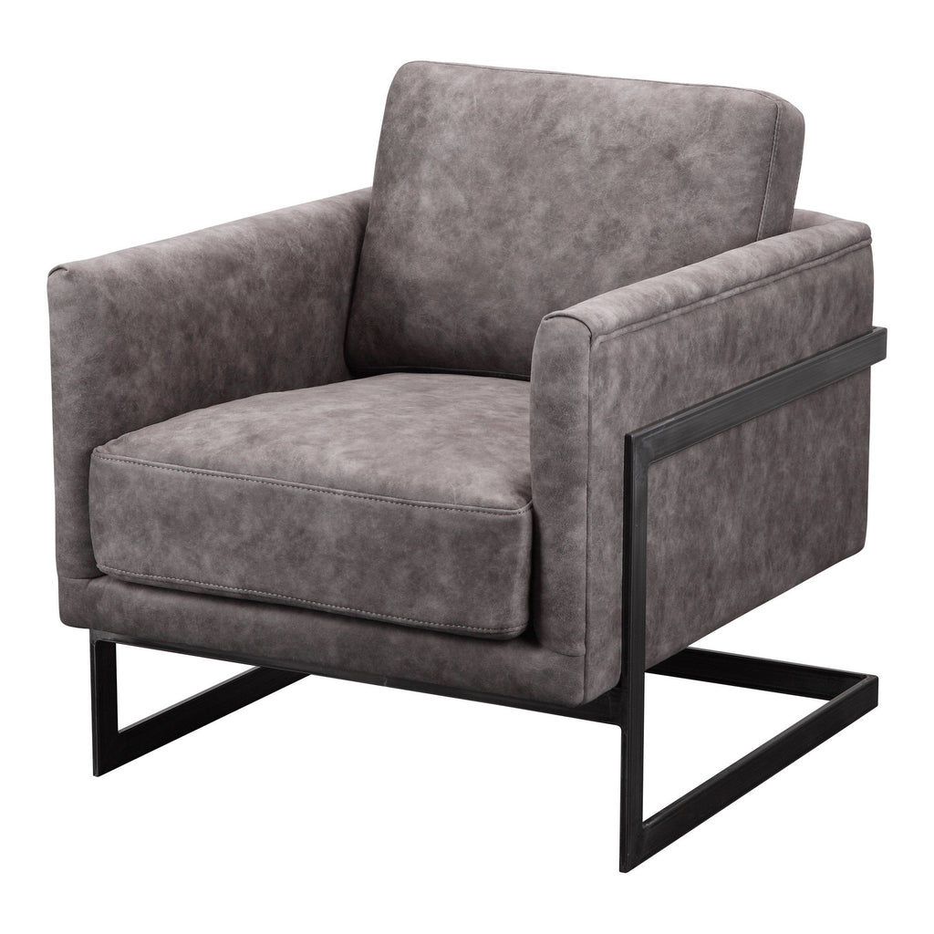 Luxley Club Chair, Grey Velvet