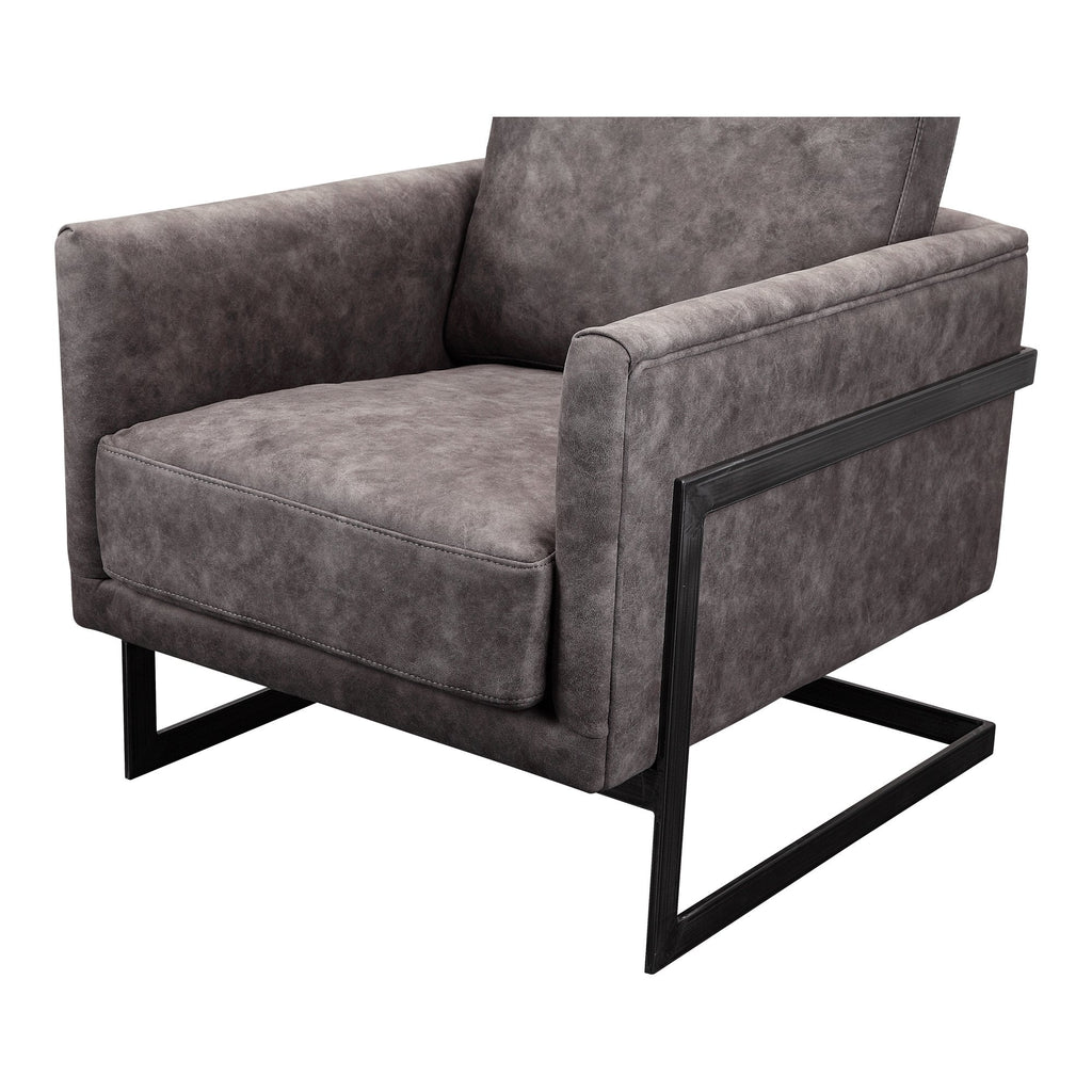 Luxley Club Chair, Grey Velvet