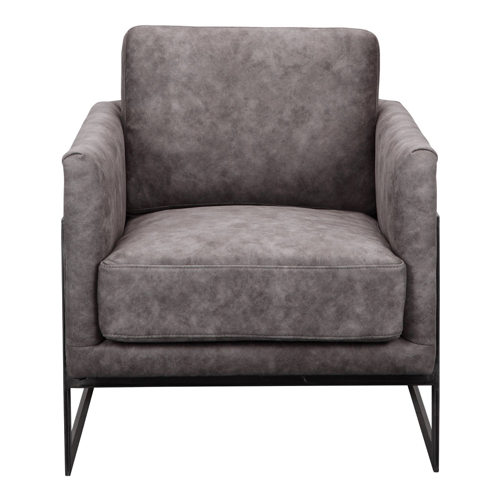 Luxley Club Chair, Grey Velvet