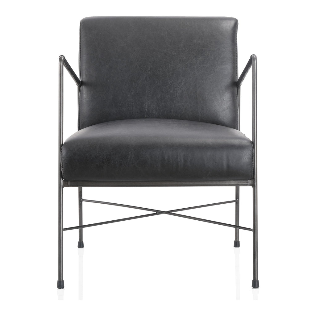 Dagwood Leather Armchair, Black