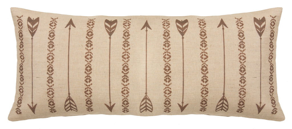 Long Rectangles and Arrows Burlap Pillow, 15x35