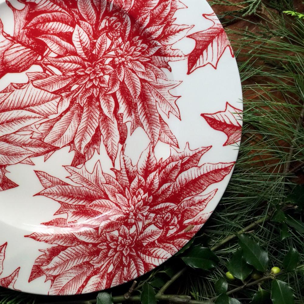 Poinsettia Charger Plate