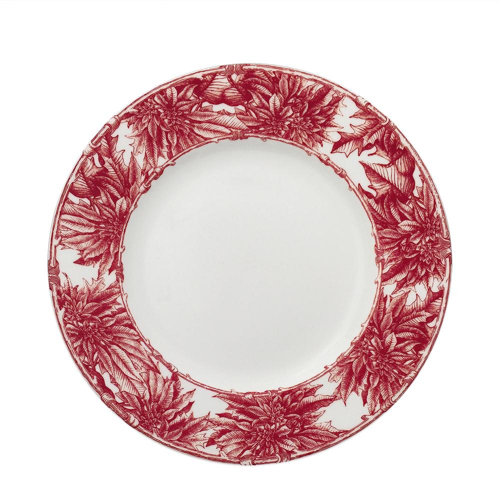 Poinsettia Red Dinner Plate