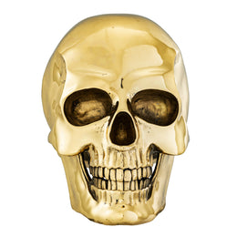 Gold Skull Wall Element Set of 2 Gold Finish