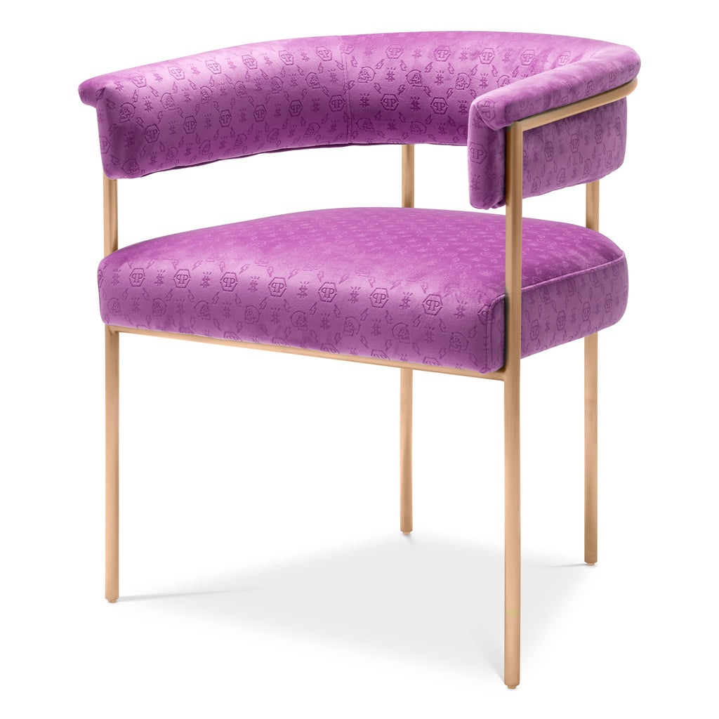 Dining Chair Monogram Purple