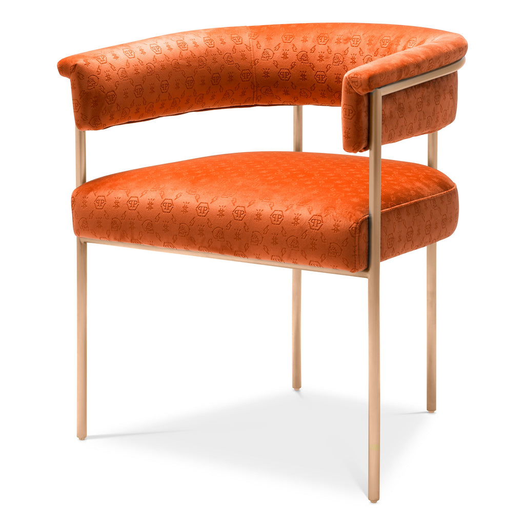 Dining Chair Monogram Orange