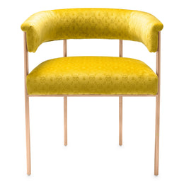 Dining Chair Monogram Yellow