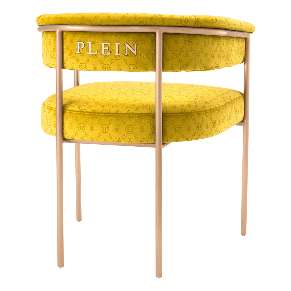 Dining Chair Monogram Yellow