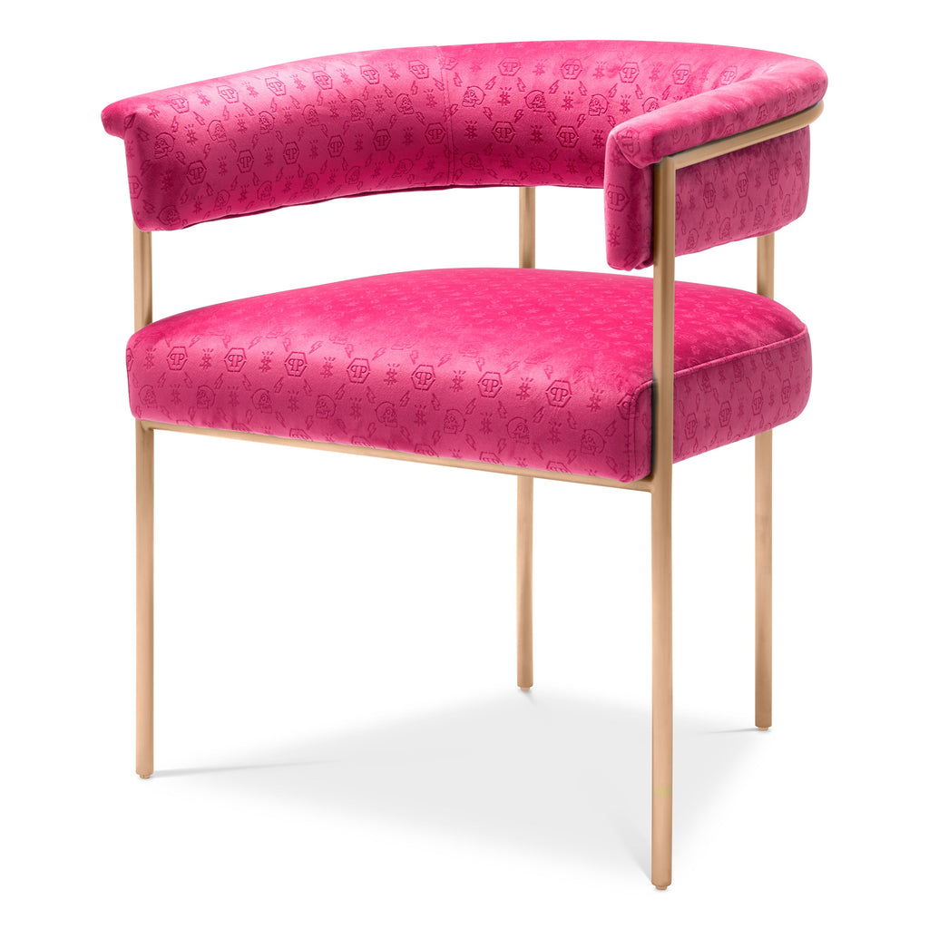 Dining Chair Monogram Fuchsia