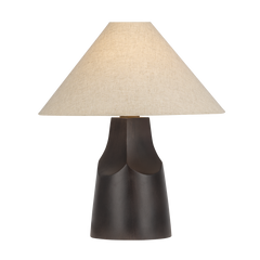 Hewn Table Lamp, Patina Brass, 5 Bulb