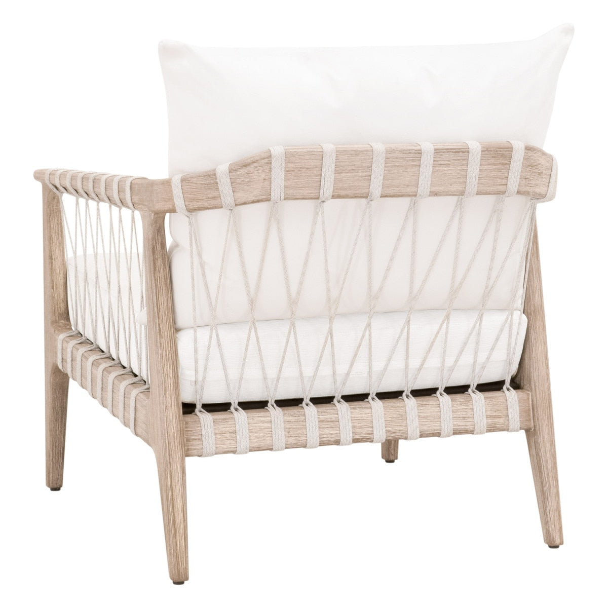 Pacific Club Chair - White Speckle Flat Rope, LiveSmart Peyton-Pearl, Natural Gray Mahogany