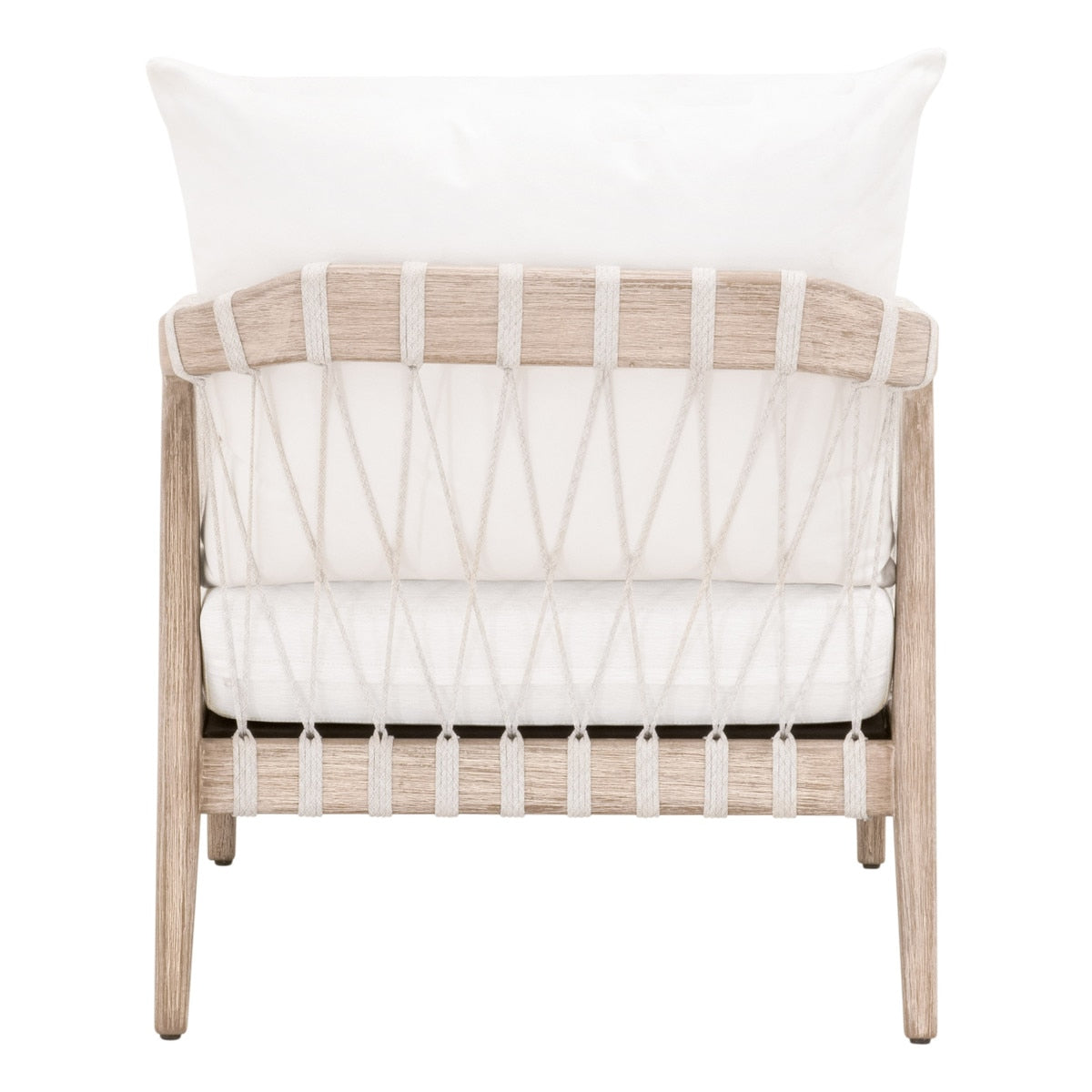 Pacific Club Chair - White Speckle Flat Rope, LiveSmart Peyton-Pearl, Natural Gray Mahogany