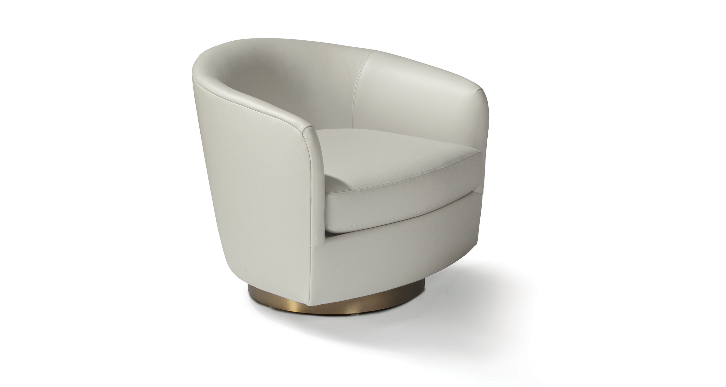 Papa Roxy In White Leather With Brushed Bronze Base