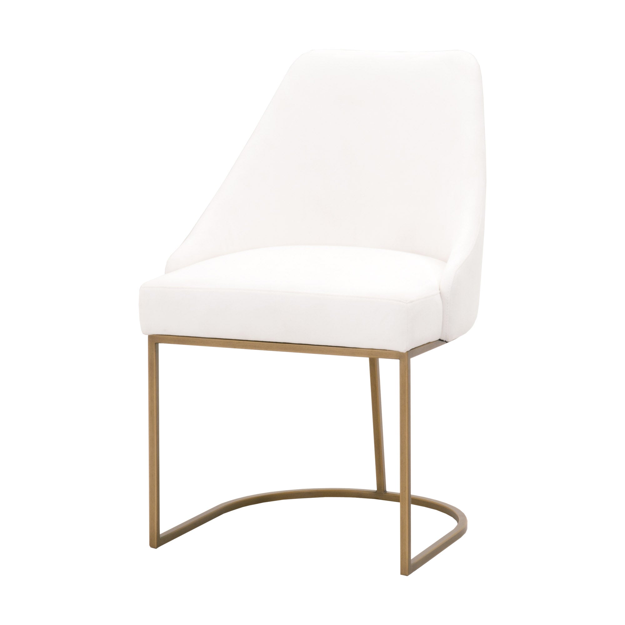 Parissa Dining Chair - Pearl, Brushed Gold, Set of 2