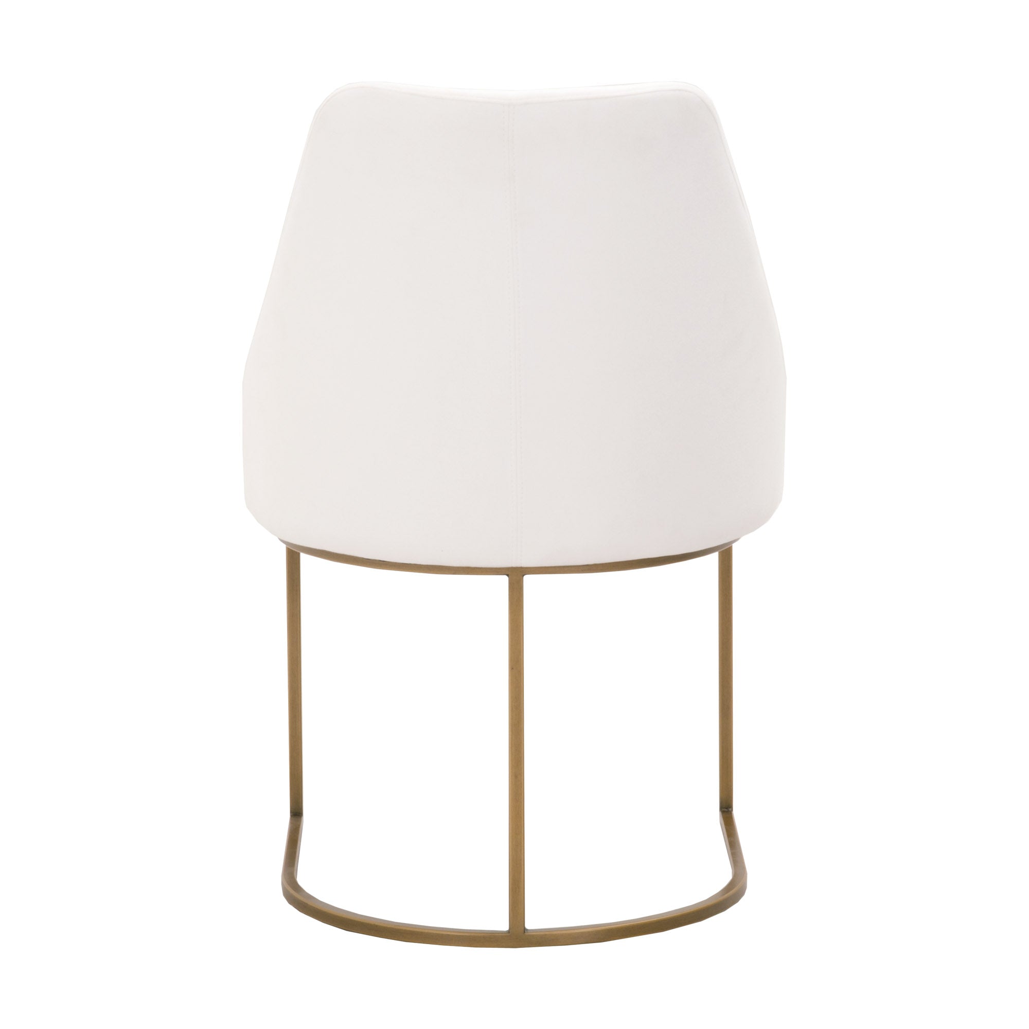 Parissa Dining Chair - Pearl, Brushed Gold, Set of 2